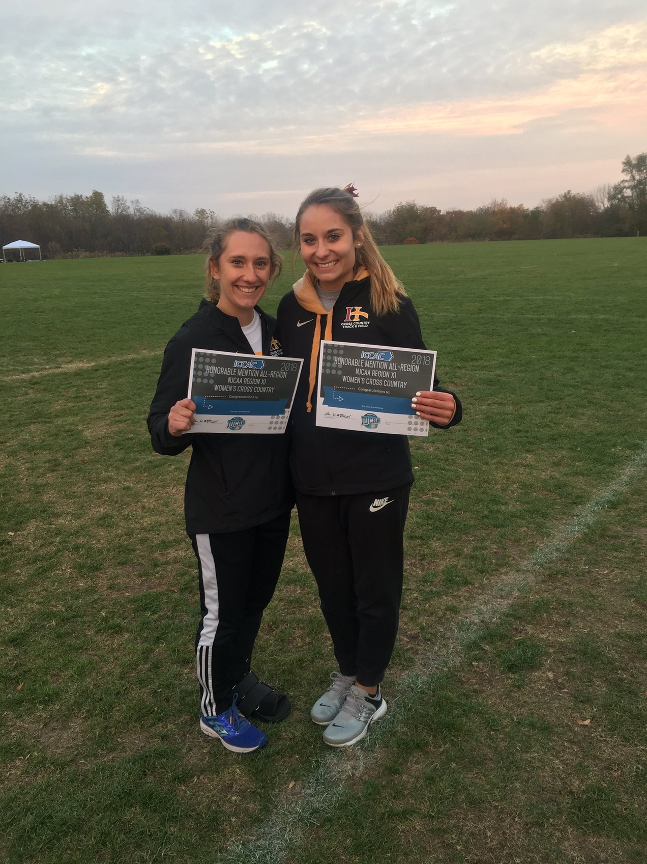 Sophomores Kaylee Ford (right) & Ashlyn Elmore (left) earn All-Region Honors at the Region XI Championships Friday evening!