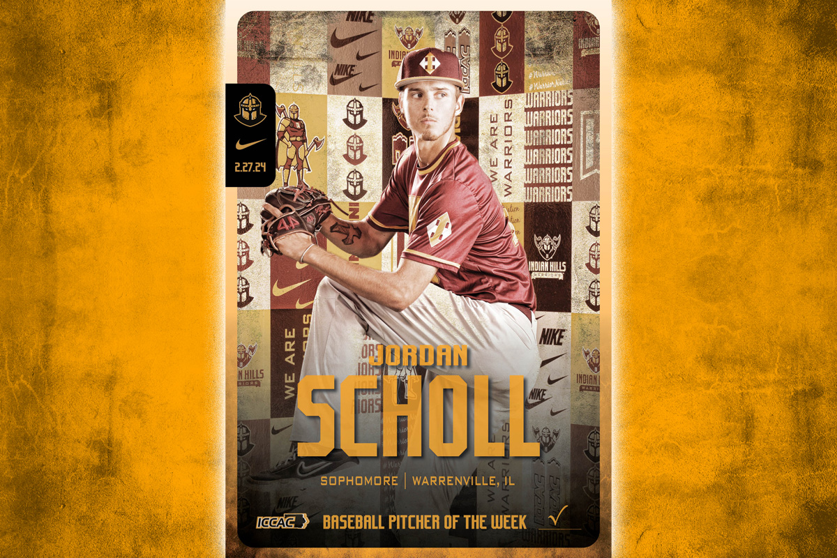 SCHOLL EARNS ICCAC PITCHER OF THE WEEK HONORS